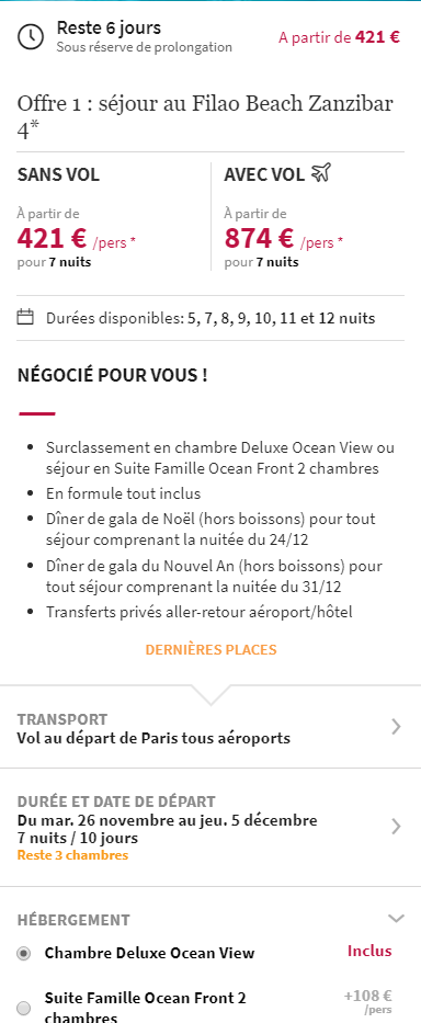 Zanzibar 8 jours, vols + hôtel 4* en tout inclus dès 874€ | Dealeuse de